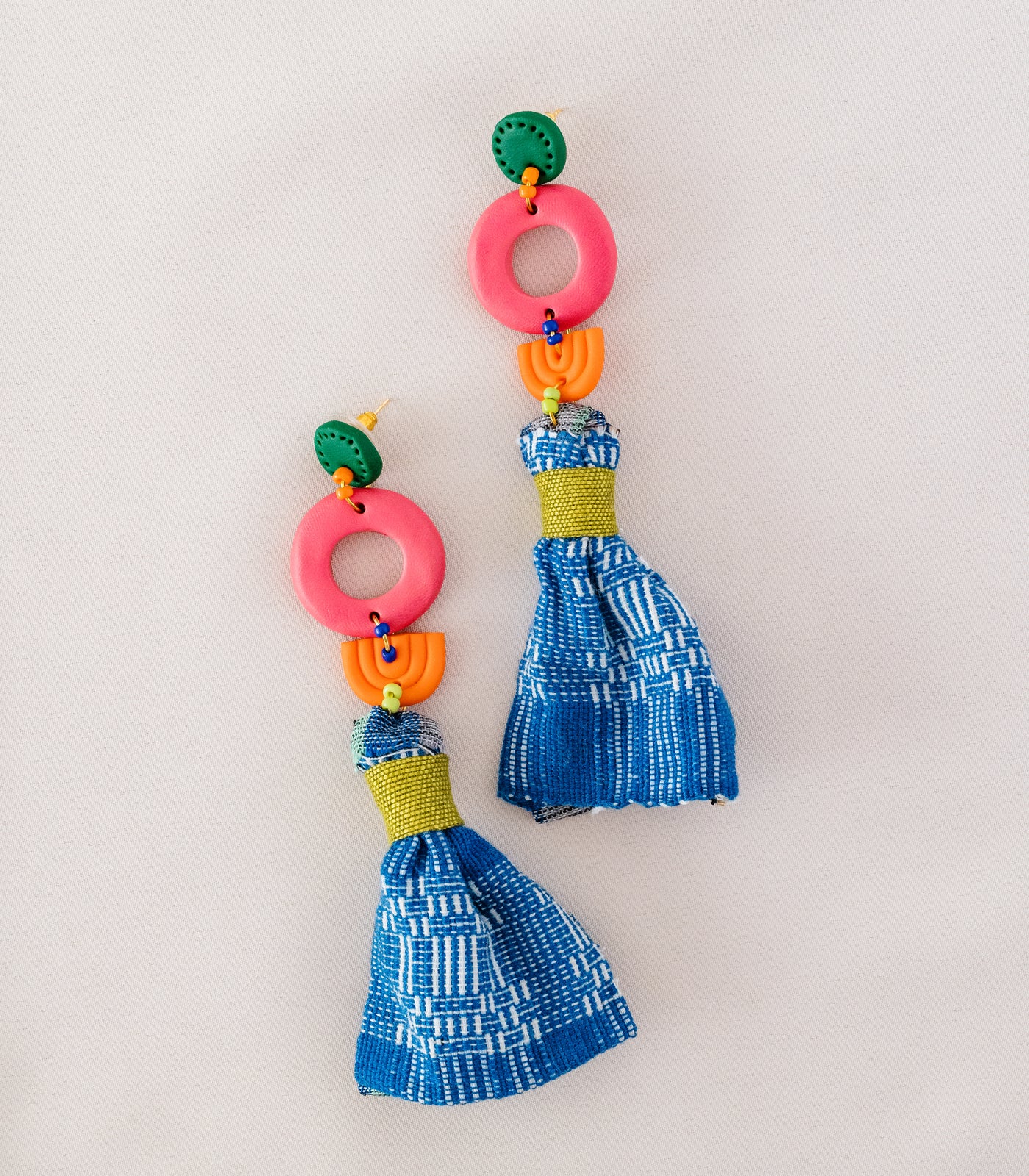 Sago Philippine Weave Earrings in Kendi - Tropik Beatnik