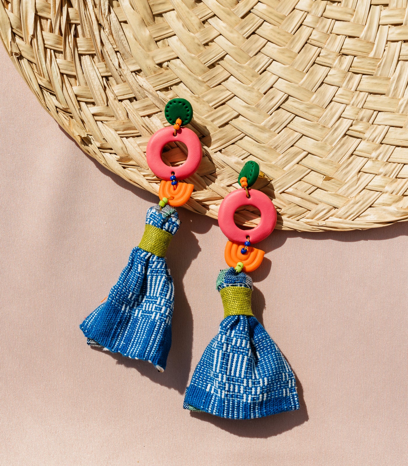 Sago Philippine Weave Earrings in Kendi- Tropik Beatnik