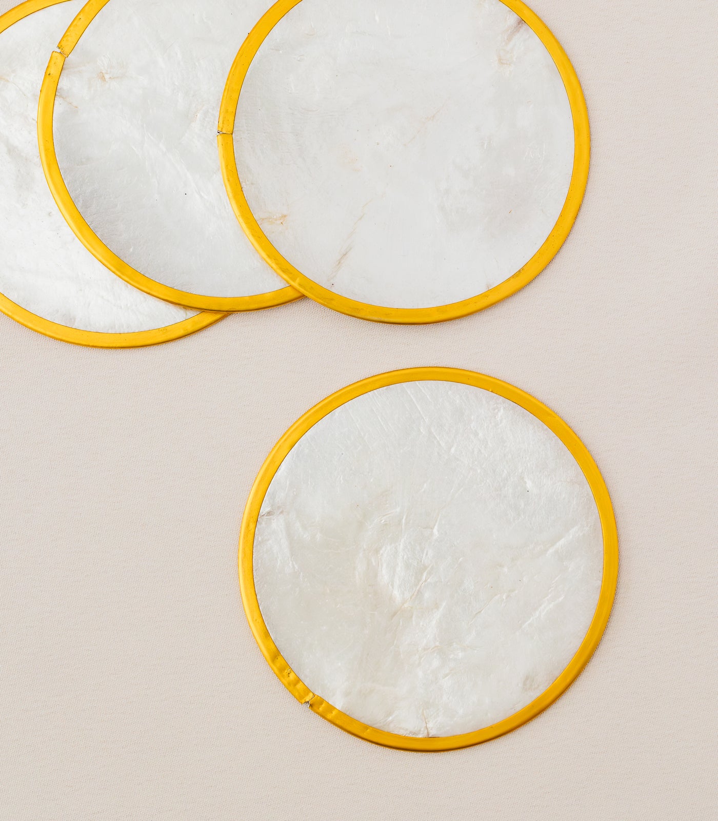 Bilog Round Capiz Coaster (Set of 4) - Weaving Handicrafts