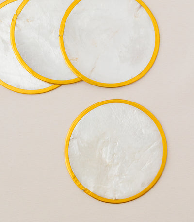 Bilog Round Capiz Coaster (Set of 4) - Weaving Handicrafts