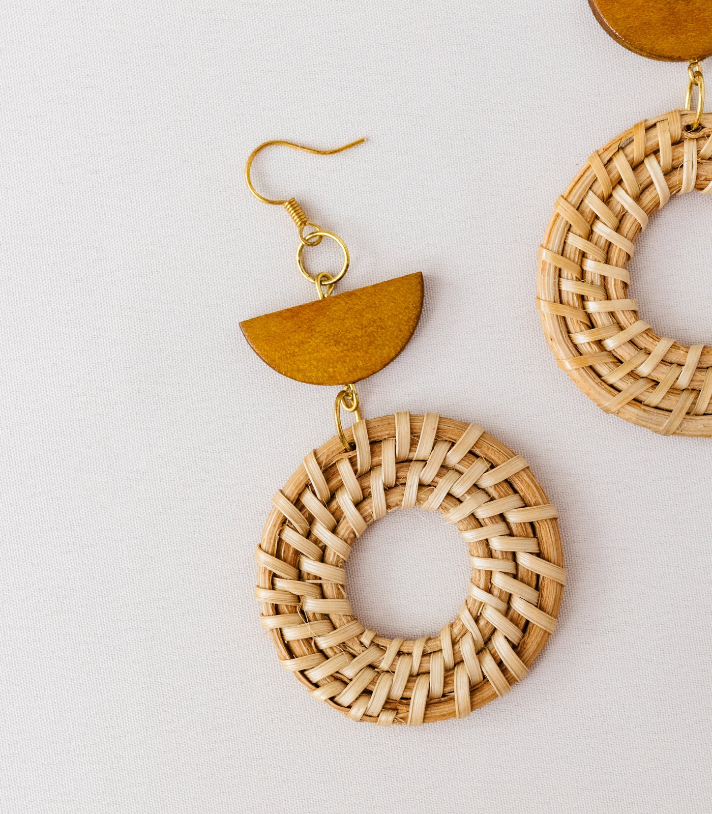 Madel Rattan Earrings - Weaving Handicrafts