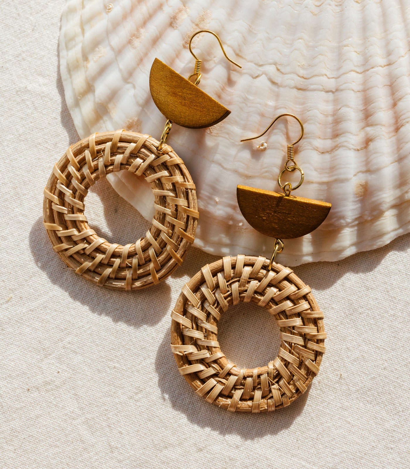 Madel Rattan Earrings - Weaving Handicrafts