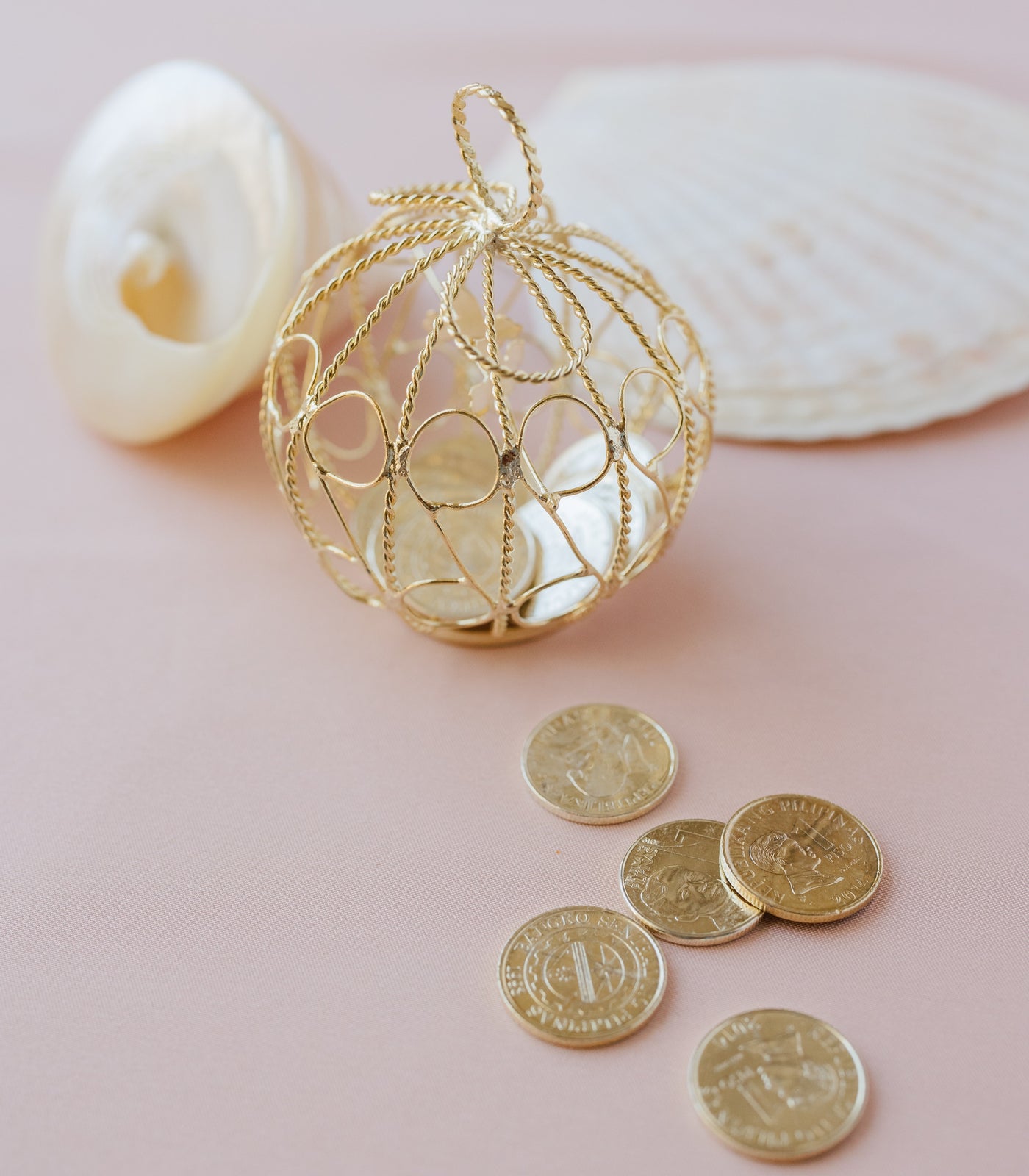 Pumpkin Coach Arras Wedding Coins