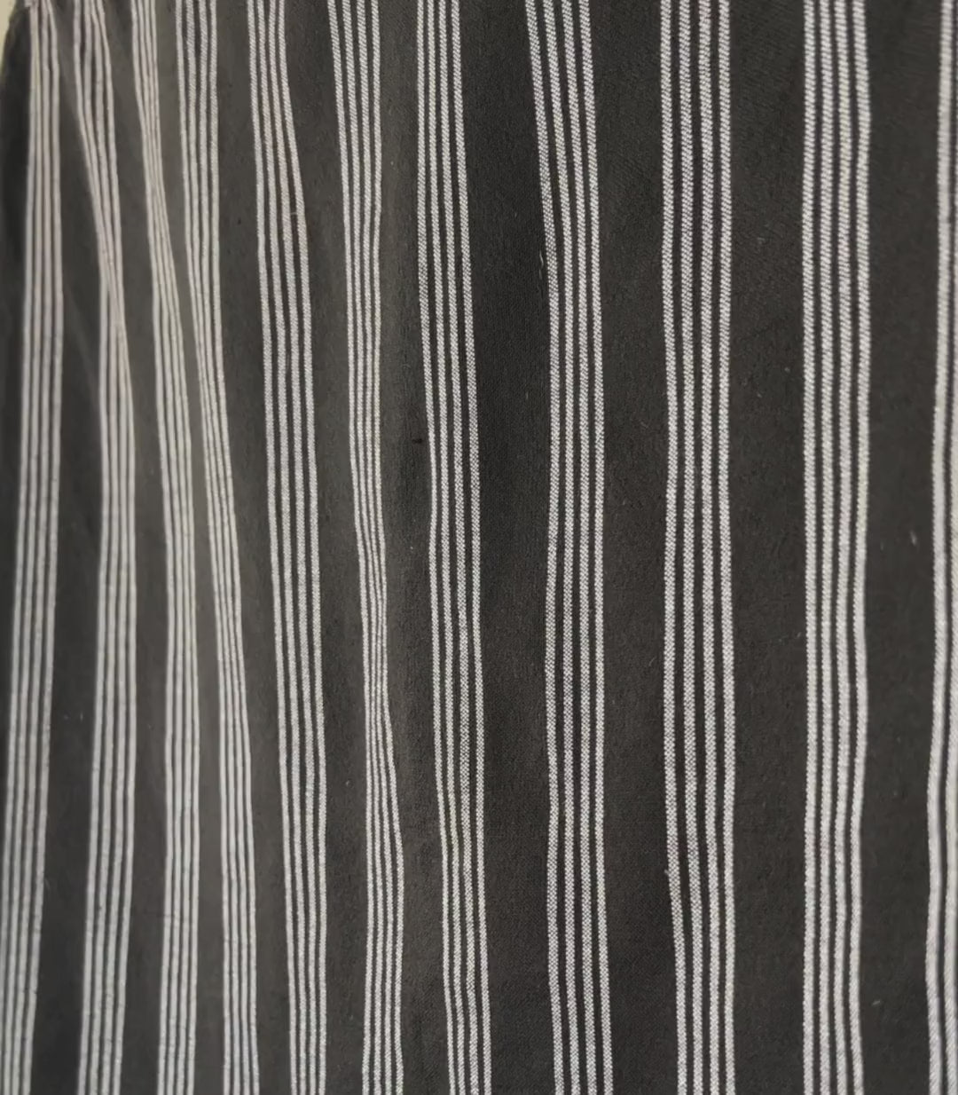 Traditional Tboli Malong - Handwoven Philippine Textile Wrap, Skirt & Blanket in Black Stripes - Sesotunawa and TUGED