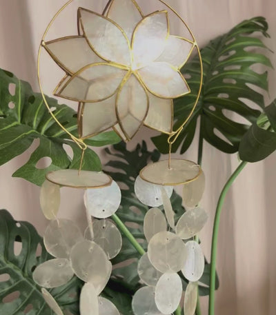 Pasko Capiz Chime Ornaments 5 - Poinsettia - Cambio & Co