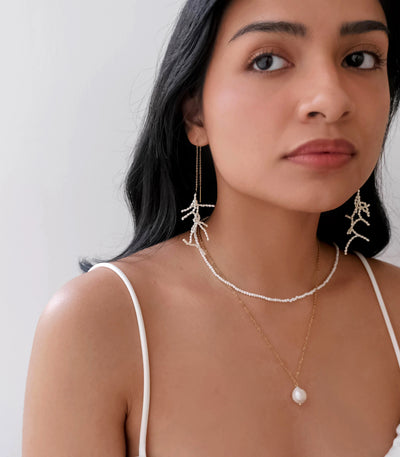 Arroz Pearl Necklace - Arete