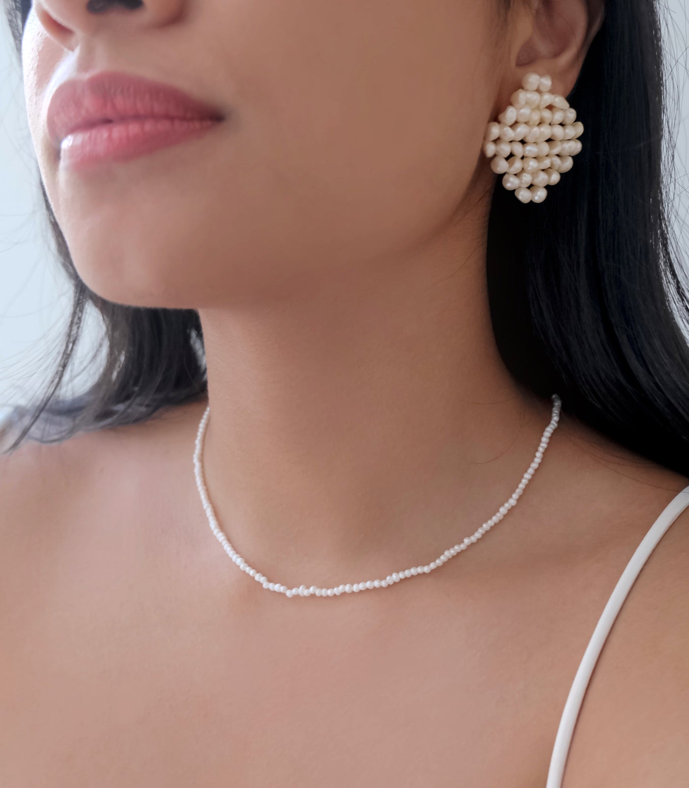 Arroz Pearl Necklace - Arete