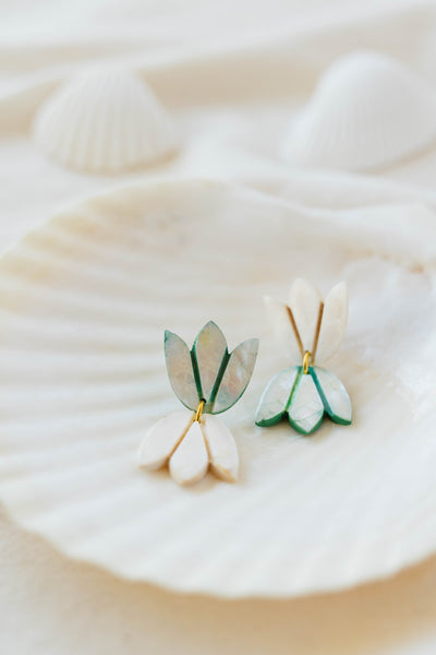 Assymetrical Guita Drop Earrings - Arete