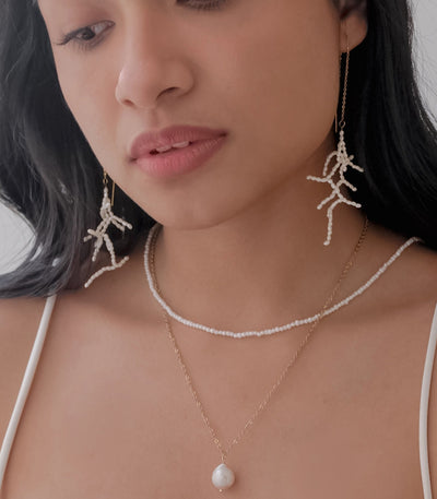 Coral Pearl Threader - Arete
