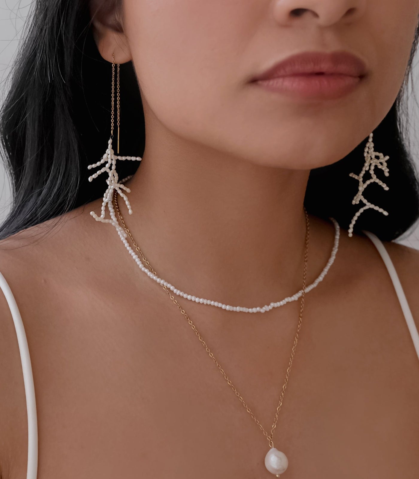 Coral Pearl Threader - Arete