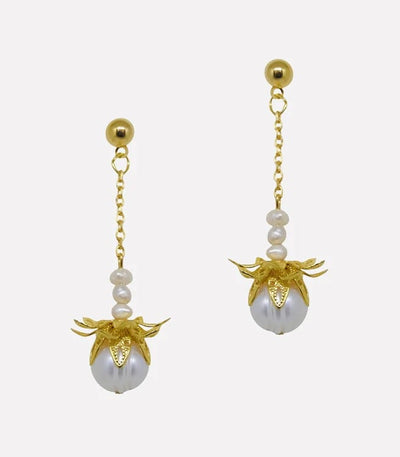 Lirio Pearl Earrings (Two-Way) - Arete