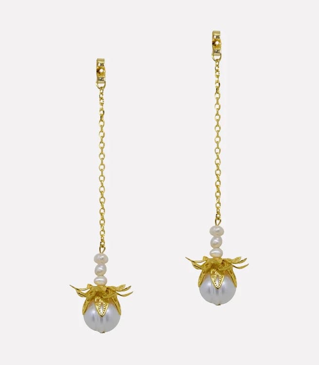 Lirio Pearl Earrings (Two-Way) - Arete