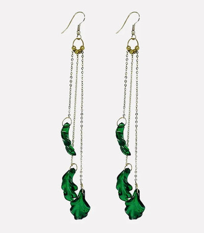 Palm Tree Drop Earrings - Arete