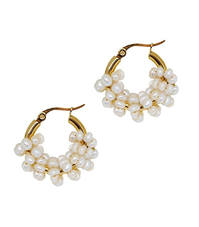 Perla Mini Hoop Earrings - Arete
