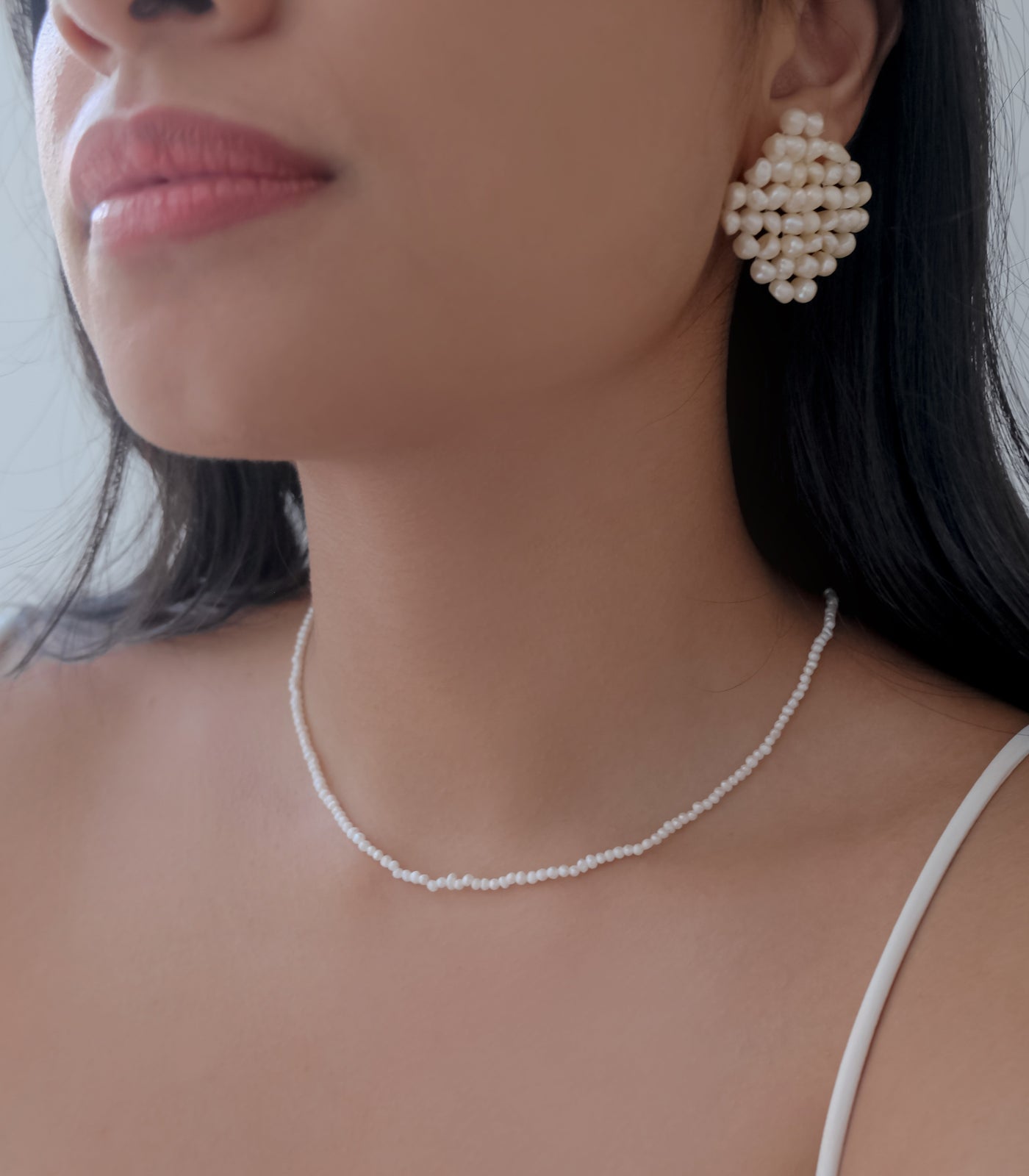 Weave Pearl Earrings - Arete