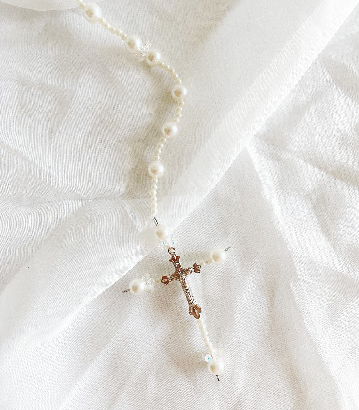 Pearl Rosary Wedding Unity Cord