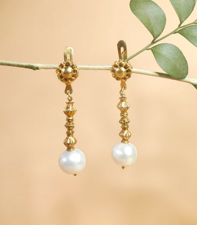 Pearl Tambourine Earrings - AMAMI