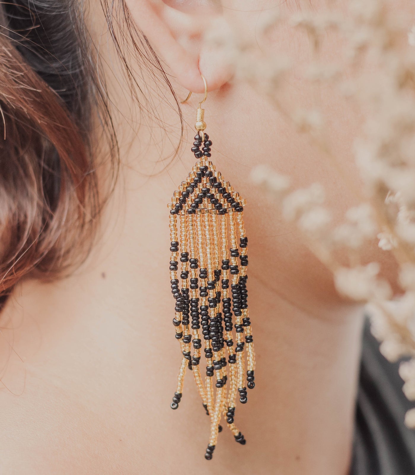 Beaded Kolon Tassle Earrings - Sesotunawa