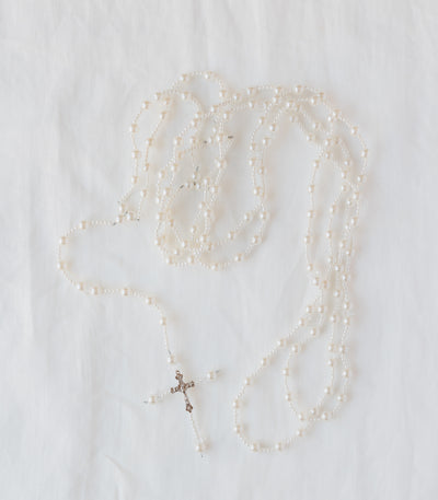 Pearl Rosary Wedding Unity Cord