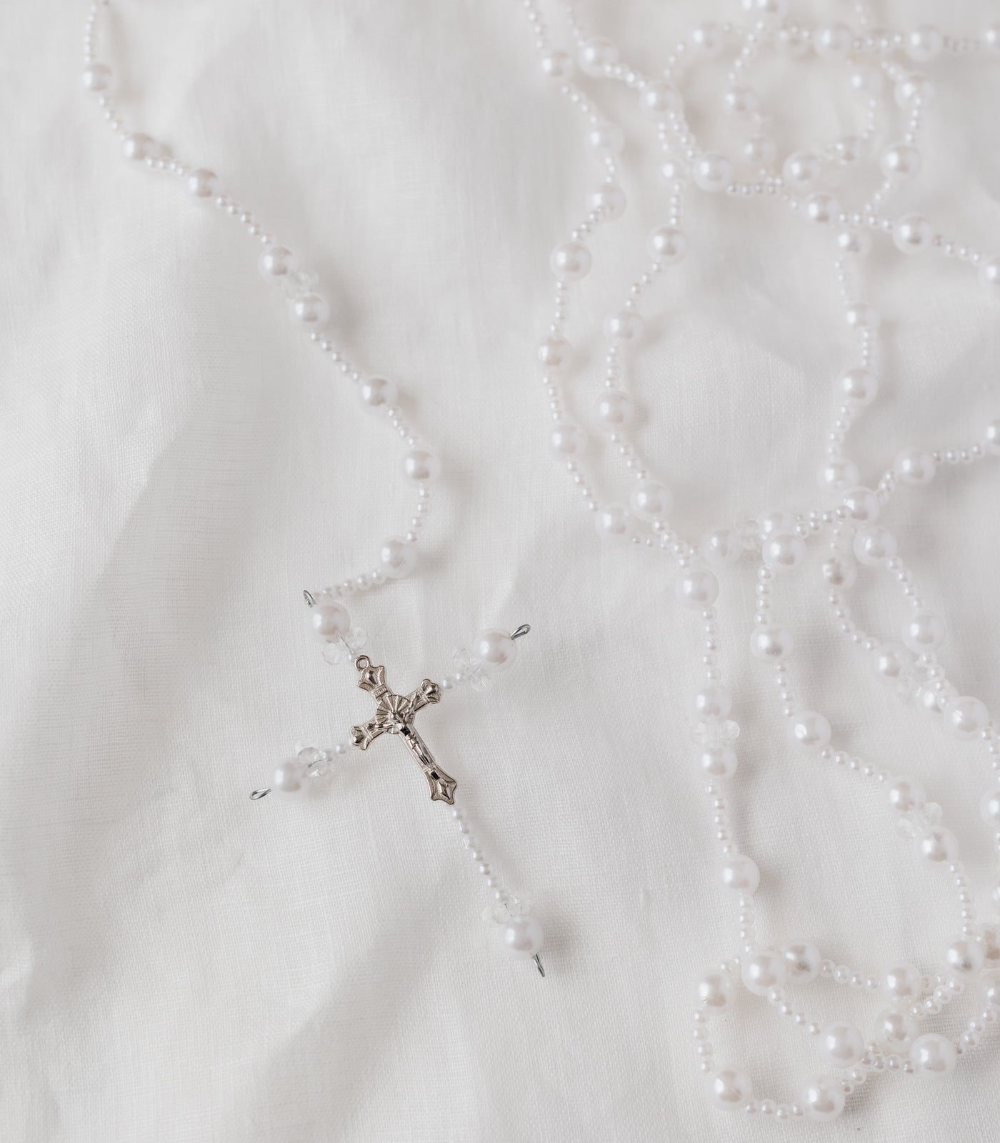Pearl Rosary Wedding Unity Cord